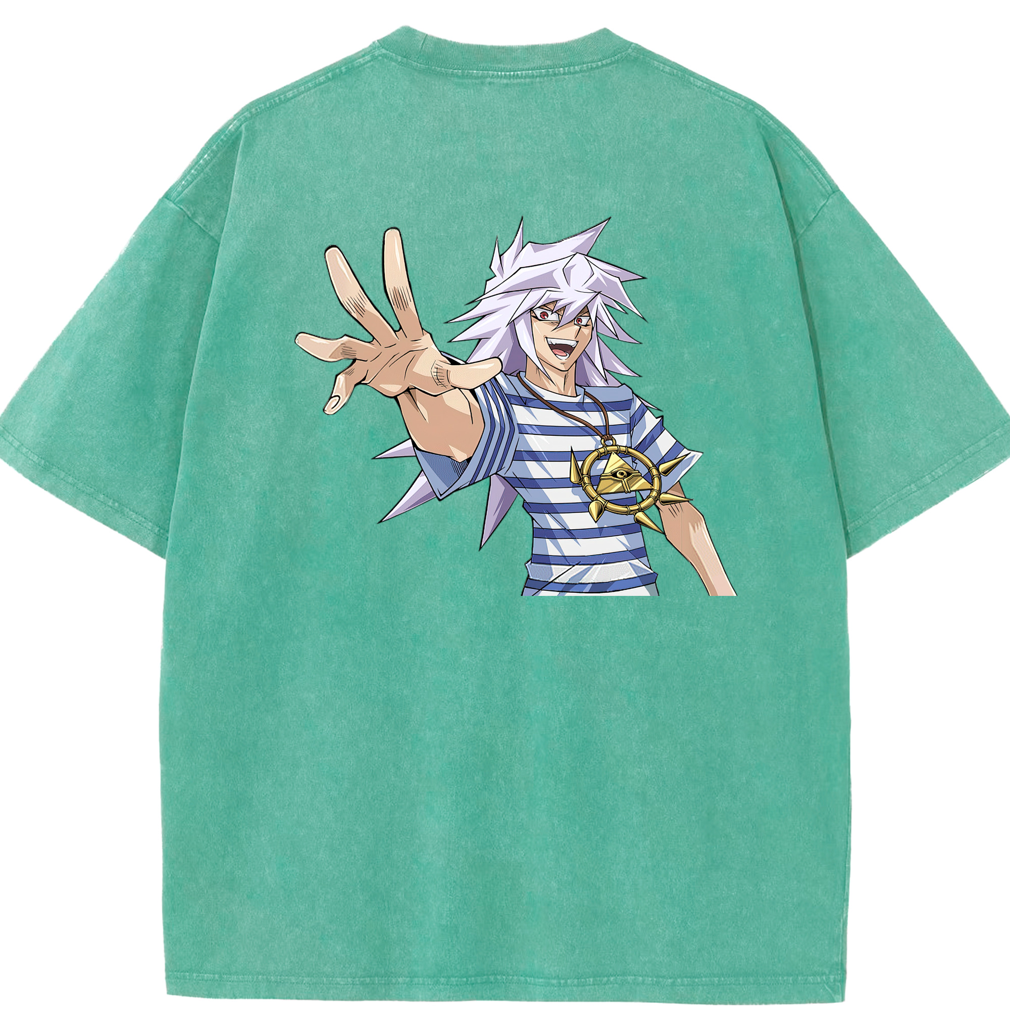 （画像用） 遊☆戯☆王 Yu-Gi-Oh! 綿100% ヴィンテージ風 半袖Tシャツ（背面プリント）